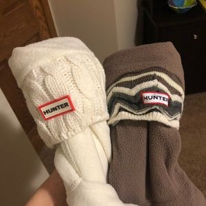 HUNTER CABLEKNIT BOOT SOCKS. TOGETHER OR SEPARATE.